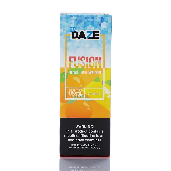 7 Daze Fusion TFN - Orange Yuzu Tangerine ICED - 100ml - Image 3