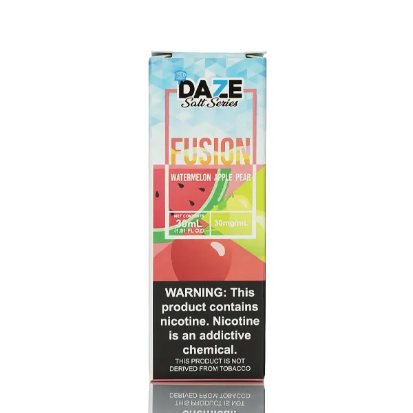 7 Daze Fusion TFN Salt - Watermelon Apple Pear ICED - 30ml - Image 3