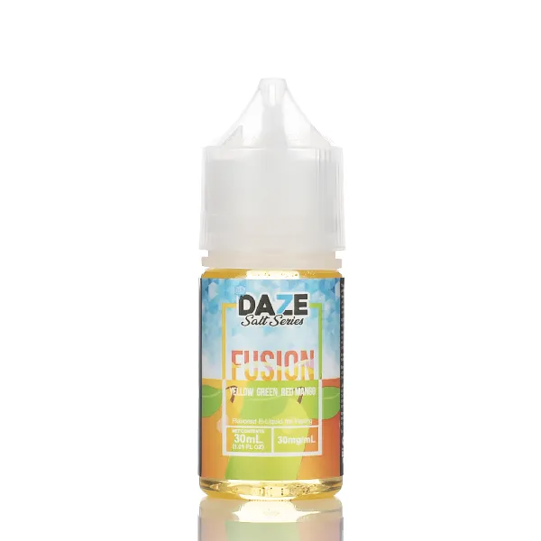 7 Daze Fusion TFN Salt - Yellow Green Red Mango ICED - 30ml - Image 2