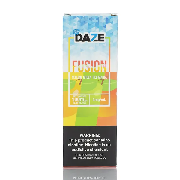 7 Daze Fusion TFN - Yellow Green Red Mango ICED - 100ml - Image 2