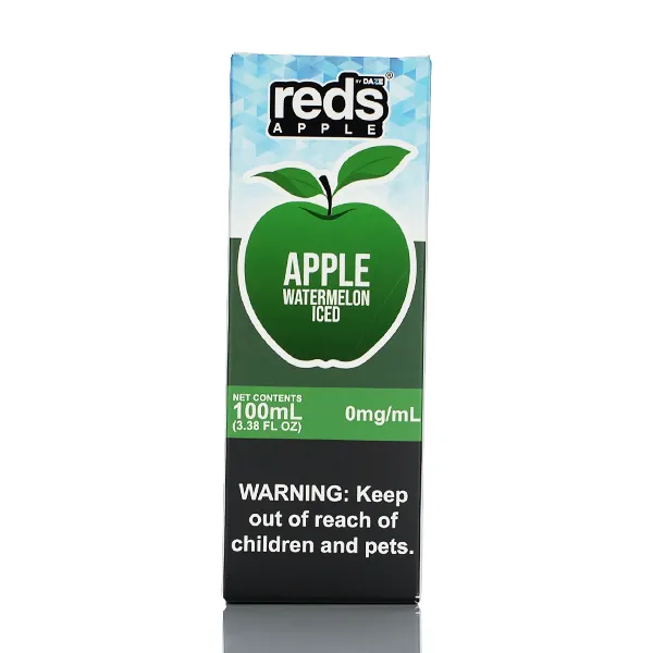 7 Daze Reds Apple ICED - No Nicotine Vape Juice - 100ml - Image 2