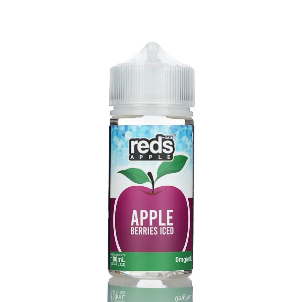 7 Daze Reds Apple ICED - No Nicotine Vape Juice - 100ml - Image 5