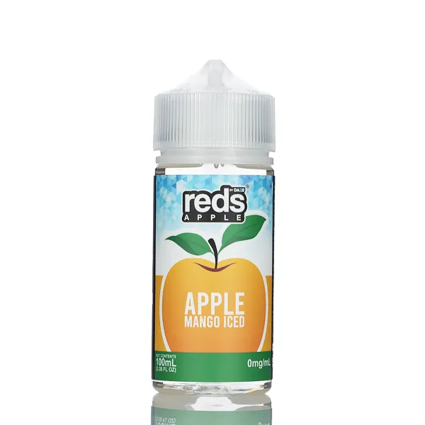 7 Daze Reds Apple ICED - No Nicotine Vape Juice - 100ml - Image 7