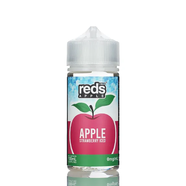 7 Daze Reds Apple ICED - No Nicotine Vape Juice - 100ml - Image 8