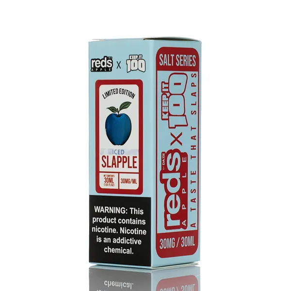 7 Daze Reds Apple x Keep It 100 Salt Series - Slapple Iced - 30ml - Image 3