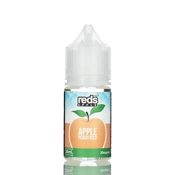 7 Daze TFN Salt Series - Reds Apple eJuice - Peach Iced - 30ml - Image 2