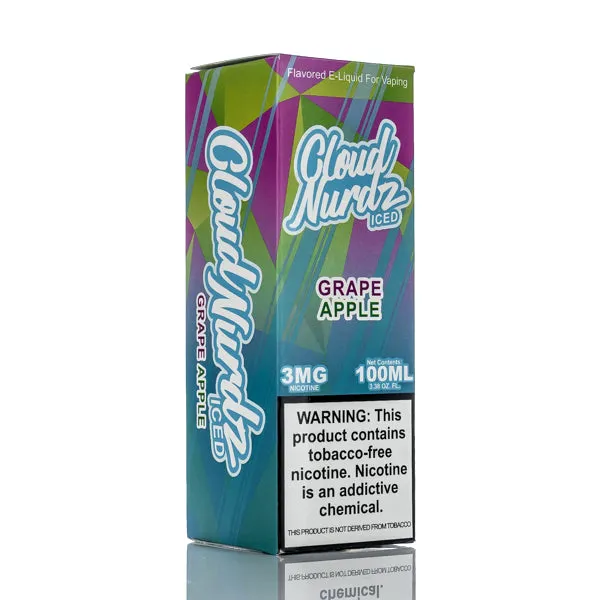Cloud Nurdz E-Liquid - Grape Apple Iced - 100ml - Image 3