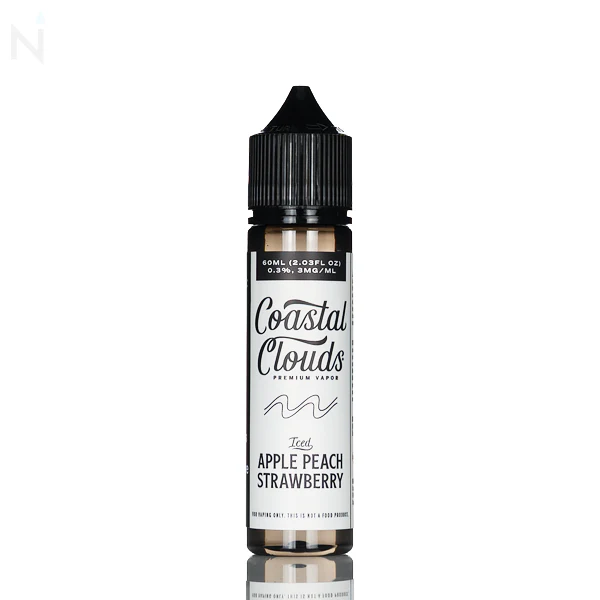Coastal Clouds E-Liquid - Apple Peach Strawberry Iced - 60mL - Image 2