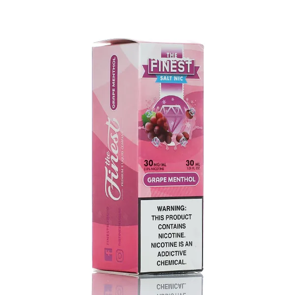The Finest E-Liquid - Salt Nic Series - Grape Menthol - 30ml (DISCONTINUED) - Image 2