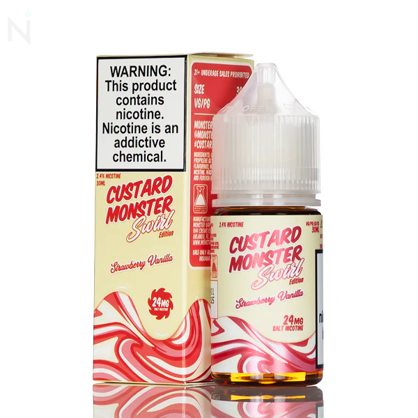 Custard Monster Salt - Strawberry Vanilla Swirl - 30ml