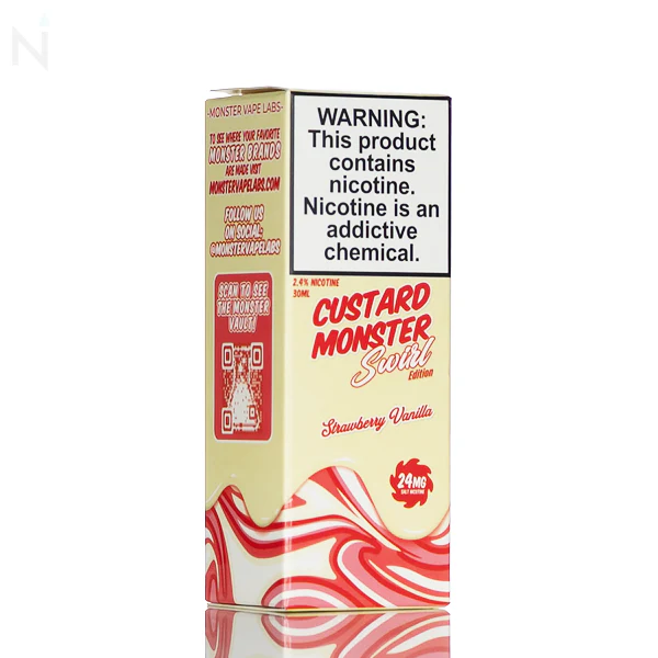 Custard Monster Salt - Strawberry Vanilla Swirl - 30ml - Image 3