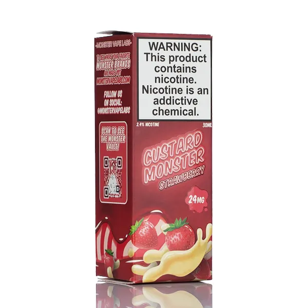 Custard Monster Salts - Strawberry Custard - 30ml - Image 3