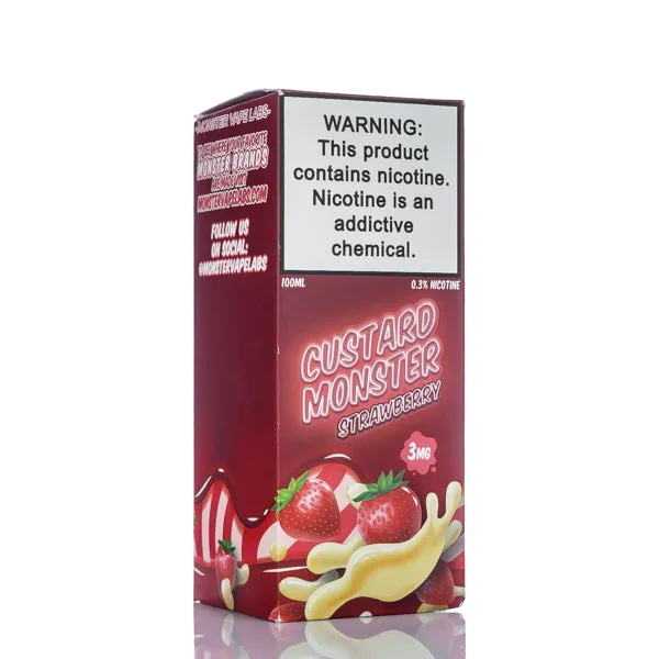 Custard Monster - Strawberry Custard - 100ml - Image 3