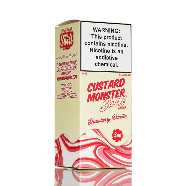 Custard Monster - Strawberry Vanilla Swirl - 100mL - Image 3