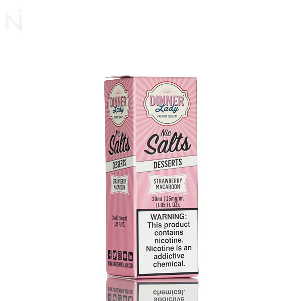 Dinner Lady Salt - Strawberry Macaroon - 30ml - Image 3
