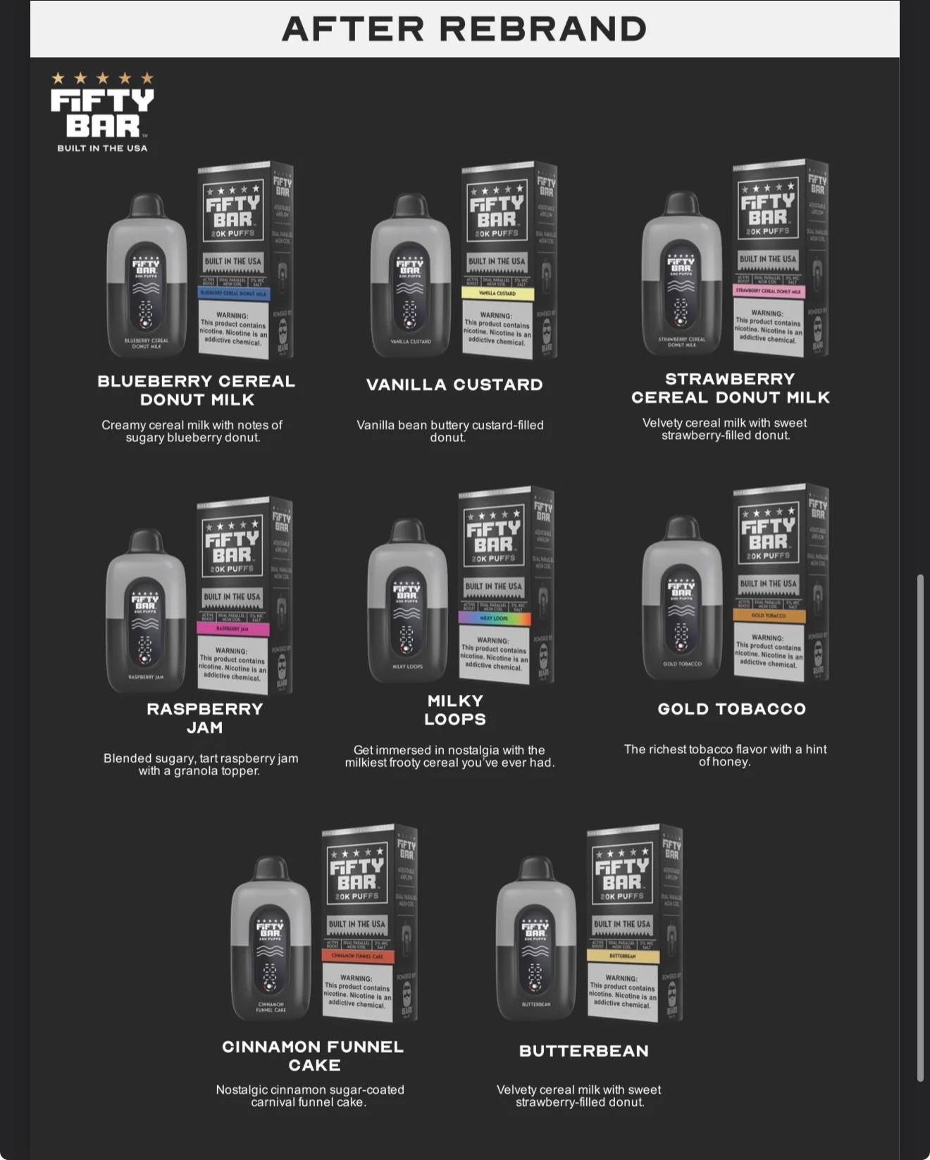 Fifty Bar V2 20K 20,000 Puffs Disposable Vape - 16ML - Image 10