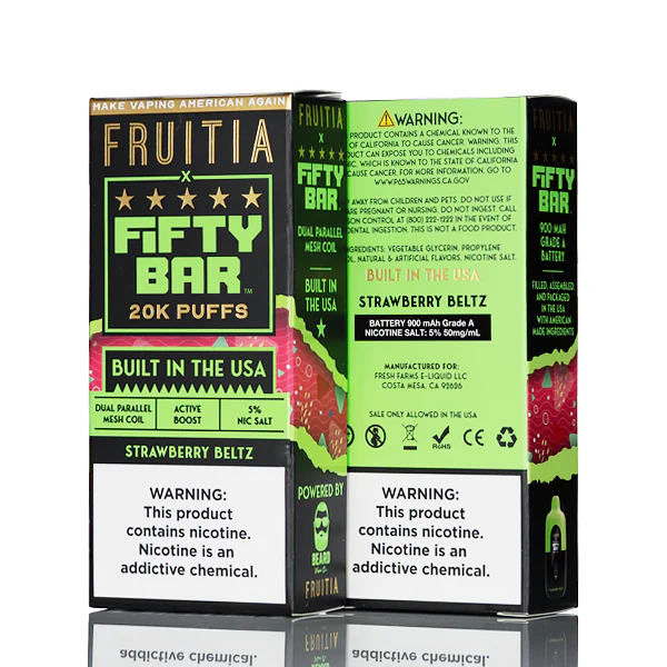 FRUITIA X Fifty Bar 20K 20000 Puffs Disposable - 16mL - Image 8