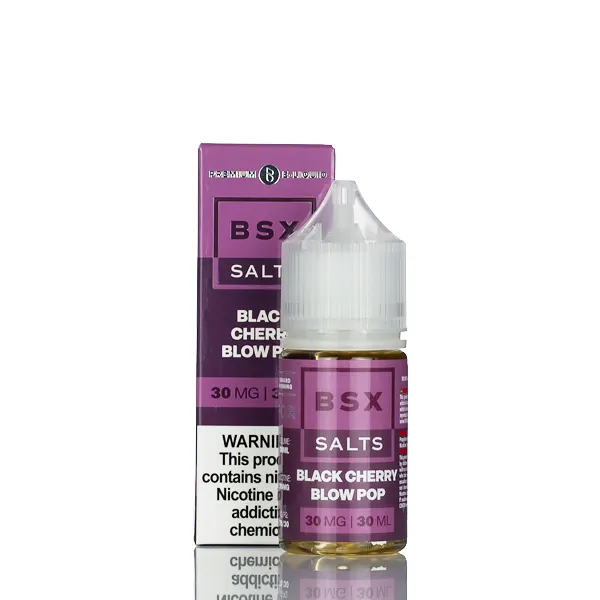 BSX Vapor Salt Nic  - Black Cherry Blow Pop - 30ml - Image 2