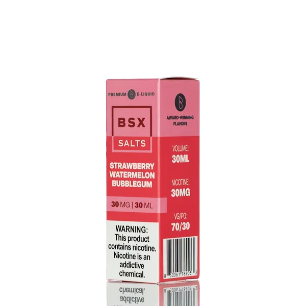 BSX Vapor Salt Nic - Strawberry Watermelon Bubblegum - 30ml - Image 3