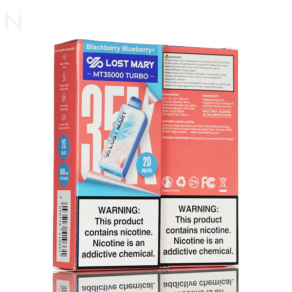 Lost Mary MT35K Turbo 2% Nicotine Disposable Vape - 18mL - Image 3