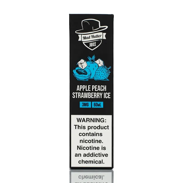 Mad Hatter Juice - Apple Peach Strawberry ICE - 60ml - Image 3
