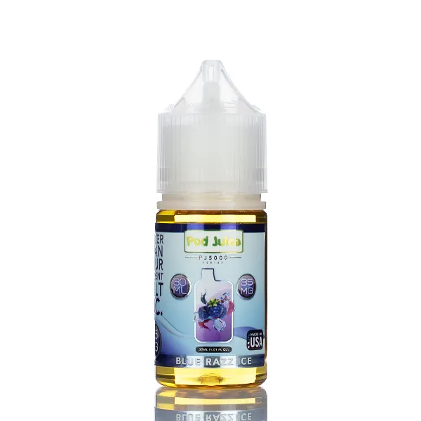 Pod Juice Salt PJ5000 - Blue Razz Ice - 30ml - Image 2