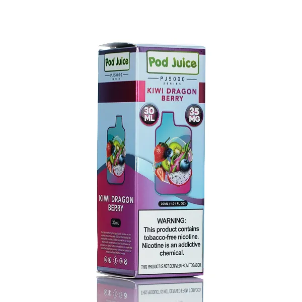 Pod Juice Salt PJ5000 - Kiwi Dragon Berry - 30ml - Image 3