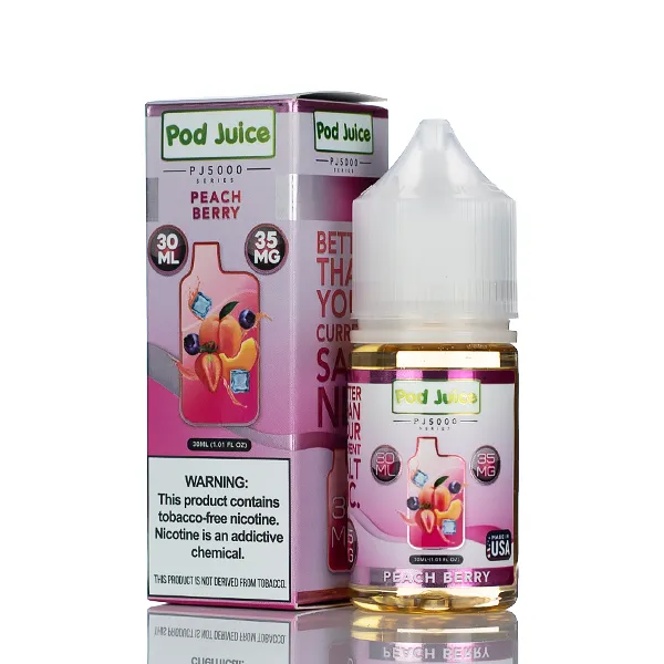 Pod Juice Salt PJ5000 - Peach Berry Ice - 30ml