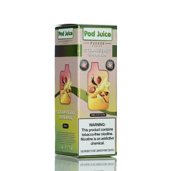 Pod Juice Salt PJ5000 - Strawberry Banana - 30ml - Image 3