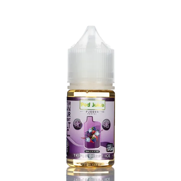 Pod Juice Salt PJ5000 - Triple Berry Ice - 30ml - Image 2