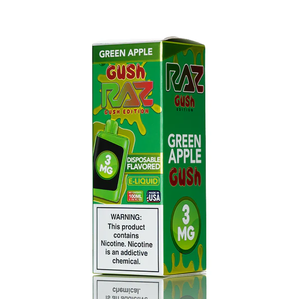 Pod Juice X RAZ E-Liquid - Green Apple Gush - 100mL - Image 3