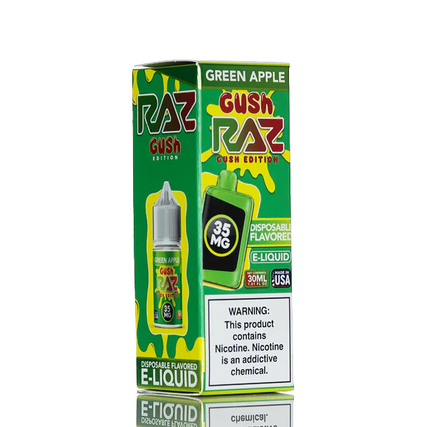 Pod Juice X RAZ Salt Nic - Green Apple Gush - 30mL - Image 3