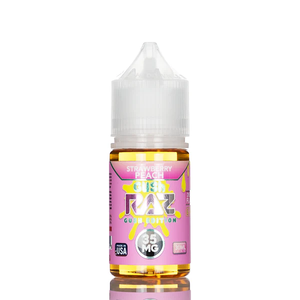 Pod Juice X RAZ Salt Nic - Strawberry Peach Gush - 30mL - Image 2
