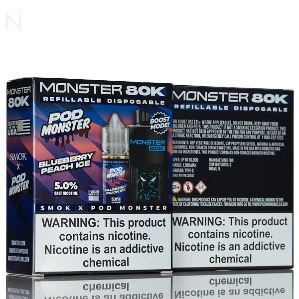 SMOK x Pod Monster 80K Puffs Refillable Disposable - Image 3