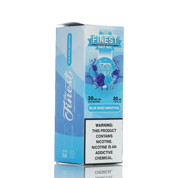 The Finest E-Liquid - Salt Nic Series - Blue Razz Menthol - 30ml (DISCONTINUED) - Image 3