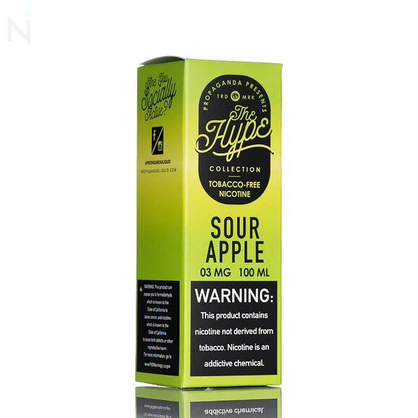 The HYPE by Propaganda E-Liquid - Sour Apple - 100mL - Image 3